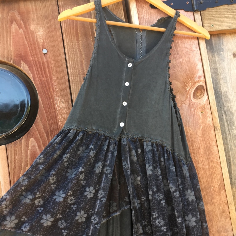 Charcoal Button up Top or Vest